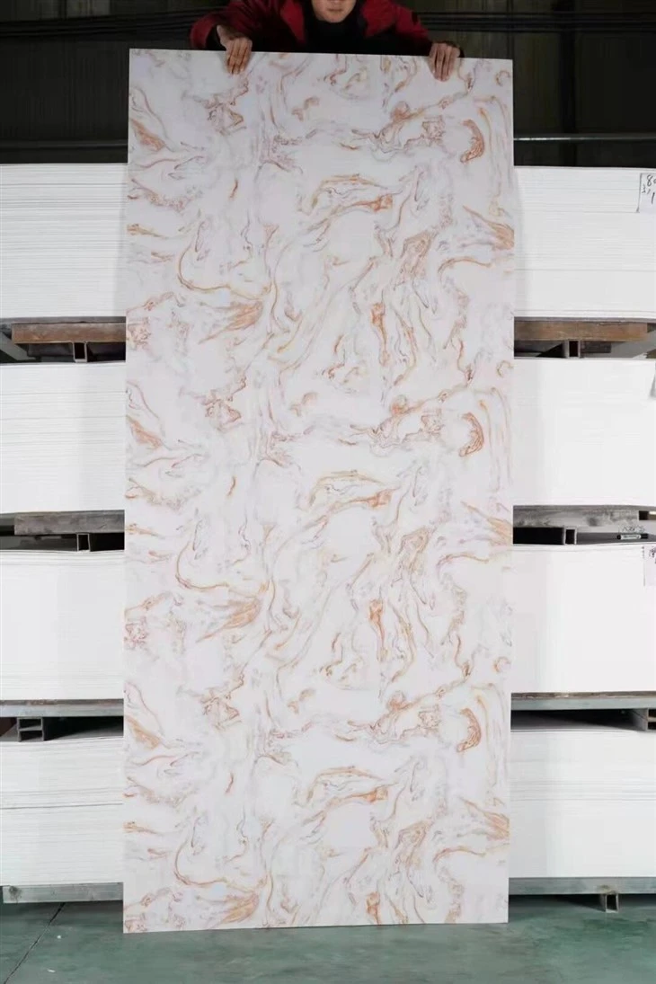 Interior Glossy Marble Sheet Wall Panel Pvc For Decoration